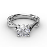 Infinity Solitaire Engagement Ring