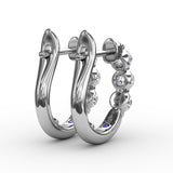 Dainty and Delightful Diamond Hoop Earrings 
