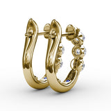 Dainty and Delightful Diamond Hoop Earrings 
