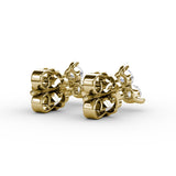 Empire Diamond Stud Cluster Earrings 