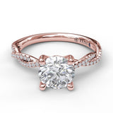 Petite Diamond Twist Engagement Ring