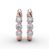 Empire Diamond Hoop Earrings 