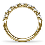 Oval Diamond Wedding Band 