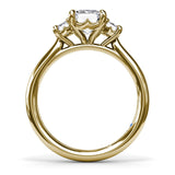 Three Stone Beauty Diamond Engagement Ring 
