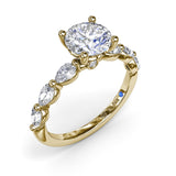 Whimsical Diamond Engagement Ring 