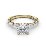 Whimsical Diamond Engagement Ring 