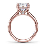 Classic Hidden Halo Diamond Engagement Ring 