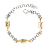 SS + YELLOW GOLD PLATED AMANDA BRACELET