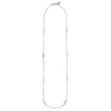 SS + ROSE GOLD PLATED LAILA 30" NECKLACE