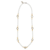 SS + YELLOW GOLD PLATED BERNICE NECKLACE 24