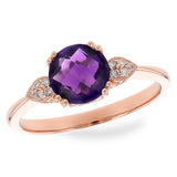 14KT Gold Ladies Amethyst Fashion Ring