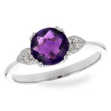 14KT Gold Ladies Amethyst Fashion Ring