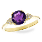 14KT Gold Ladies Amethyst Fashion Ring
