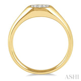 1/8 Ctw Oval Shape Lovebright Diamond Ring in 14K Yellow and White Gold