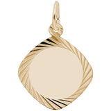 SQUARE DIAMOND FACETED DISC CHARM 