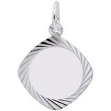 SQUARE DIAMOND FACETED DISC CHARM