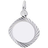 SMALL SQUARE DIAMOND FACETED DISC CHARM 