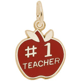 NUMBER ONE TEACHER APPLE CHARM