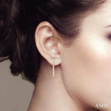 1/2 Ctw Round Cut Diamond Riviera Drop Earring in 14K Yellow Gold