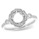 14KT Gold Diamond Semi-Mount Engagement Ring