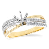 14KT Gold Diamond Semi-Mount Engagement Ring