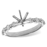 14KT Gold Diamond Semi-Mount Engagement Ring