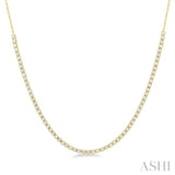 1 Ctw Round Cut Diamond Halfway Tennis Necklace in 10K Yellow Gold