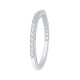 Round Diamond Wedding Band in 14K White Gold