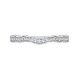 Round Diamond Half-Eternity Wedding Band in 14K White Gold
