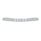 Round Diamond Wedding Band in 14K White Gold