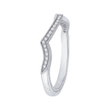 Round Diamond Half-Eternity Wedding Band in 14K White Gold