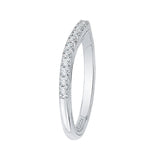 Round Diamond Half-Eternity Wedding Band in 14K White Gold