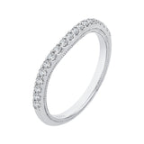 Round Diamond Wedding Band in 14K White Gold