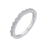 Round Diamond Wedding Band in 14K White Gold