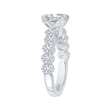 Oval Cut Diamond Engagement Ring in 14K White Gold (Semi-Mount)