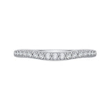 Round Diamond Half-Eternity Wedding Band in 14K White Gold