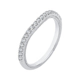 Round Diamond Half-Eternity Wedding Band in 14K White Gold