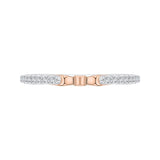 Round Diamond Wedding Band in 14K Two Tone Gold