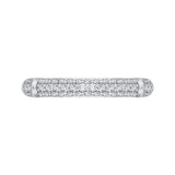 Round Diamond Wedding Band in 14K White Gold