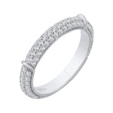 Round Diamond Wedding Band in 14K White Gold