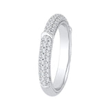 Round Diamond Wedding Band in 14K White Gold