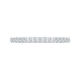 Round Diamond Half-Eternity Wedding Band in 14K White Gold