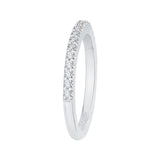 Round Diamond Half-Eternity Wedding Band in 14K White Gold