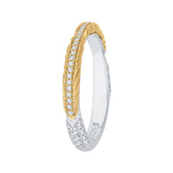 Round Diamond Wedding Band in 18K Two-Tone Gold