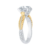 Round Diamond Engagement Ring in 18K Two-Tone Gold (Semi-Mount)