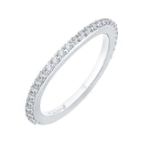 Round Diamond Wedding Band in 18K White Gold