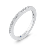 Round Diamond Half-Eternity Wedding Band in 14K White Gold