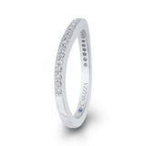 Round Diamond Half-Eternity Wedding Band in 14K White Gold