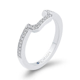 Round Diamond Half-Eternity Wedding Band in 14K White Gold