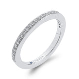 Round Diamond Half-Eternity Wedding Band in 14K White Gold